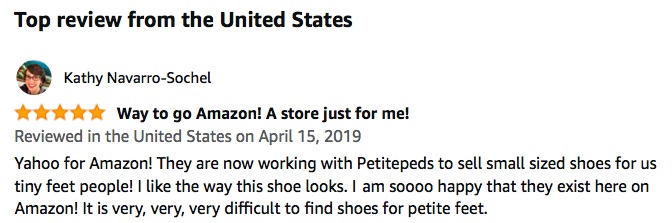 US Customer Review for PetitePeds Amazon Store